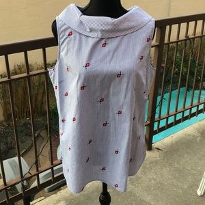 Ladybug stripe sleeveless top
